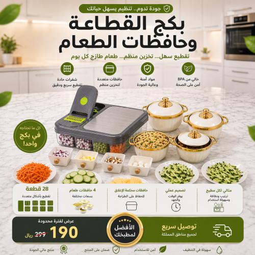 بكج القطاعة وحافظات الطعام