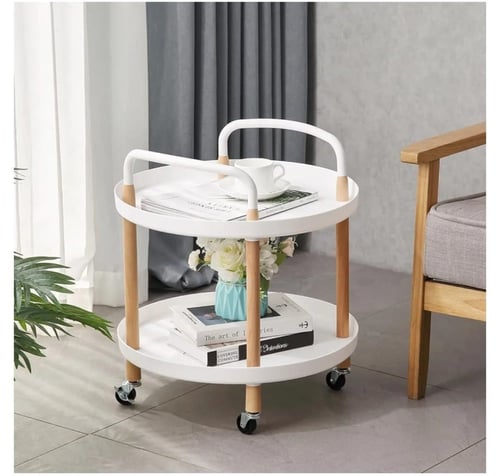 طاولة جانبية دائرية لغرفة المعيشة ويمكن وضعها بجان...