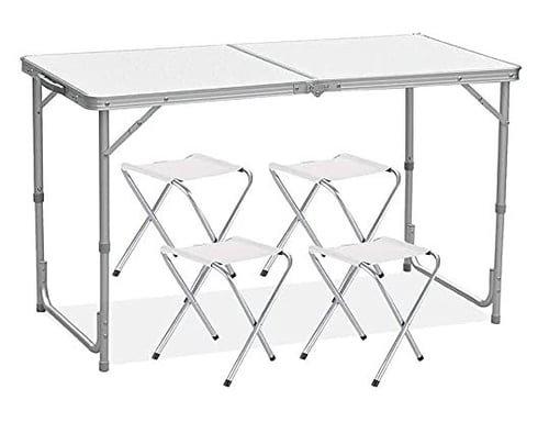 طاولة نزهة قابلة للطي مع 4 كراسي