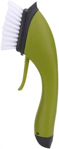 فرشاة تنظيف المطبخ والأواني المنزلية مع موزع صابون