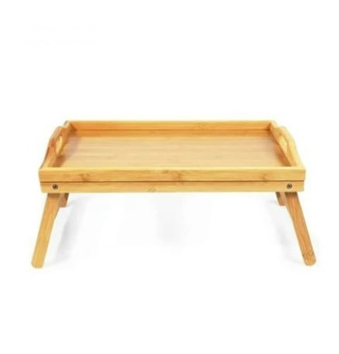 طاولة خشبية قابلة للطي بني