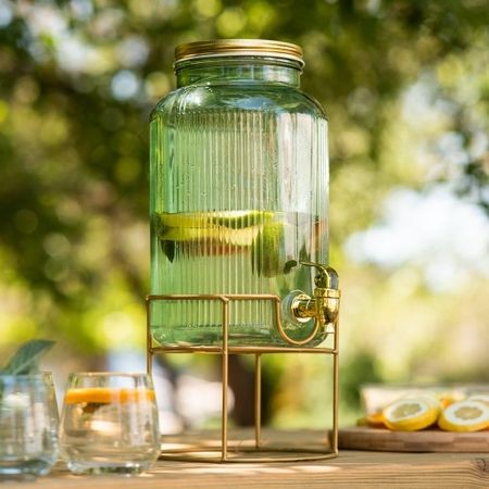 جك عصير زجاجي بحنفية وقاعدة بسعة ﻿5.6لتر