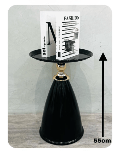 طاولة خدمة أنيقة وعصرية لؤلؤي / أسود / أبيض