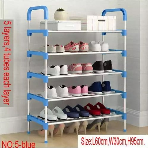 منظم احذية مزود برفوف من 5 دور متعدد الوظائف