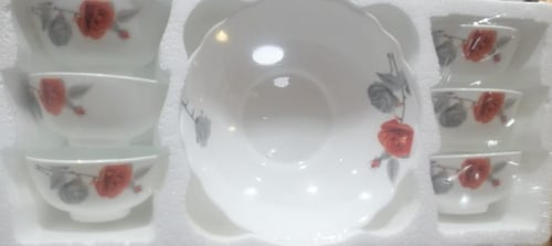 طقم زبدية شوربة ميلامين دائرية 7 قطع