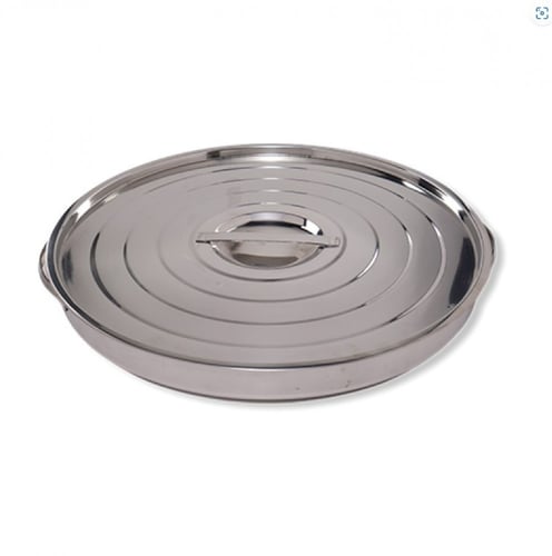 صحن فطور استيل 9 قطع بغطاء