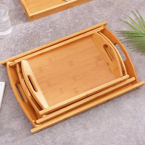 طقم صينيات خشب 3 قطع