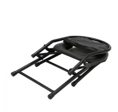 كرسي مرحاض قابل للطي مع مسند ضهر