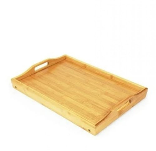 طاولة خشبية قابلة للطي بني