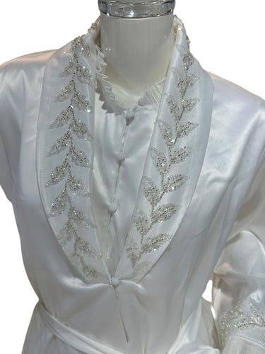 بجامة طقم 3 قطع ستان مطرزة