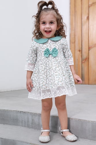 فستان بناتي مورد للعيد 1332