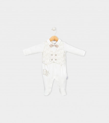 طقم ولادي مواليد باللون الأبيض