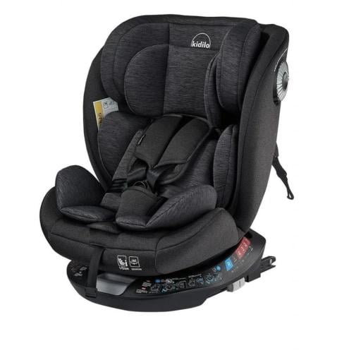 كرسي سيارة دوار 360 درجة بنظام ISOFIX - اسود