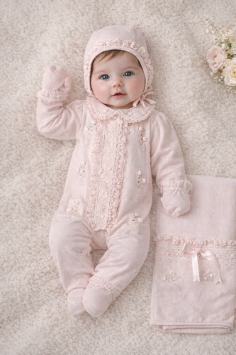 طقم مواليد تركي فاخر 3قطع