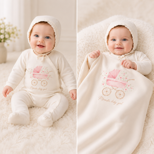 Luxury Turkish baby set 3 pieces