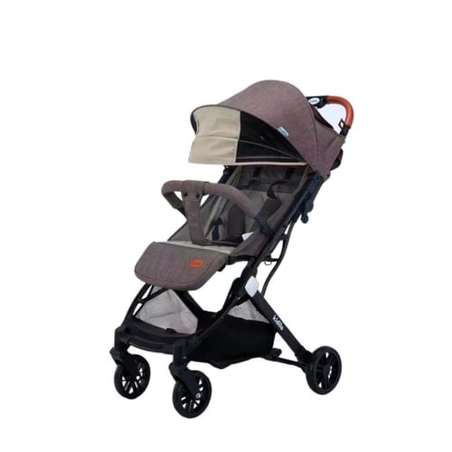 عربة أطفال من كيديلو قابلة للطي - بني