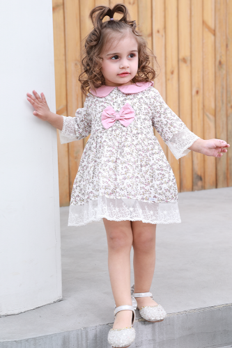 فستان بناتي مورد للعيد 1332