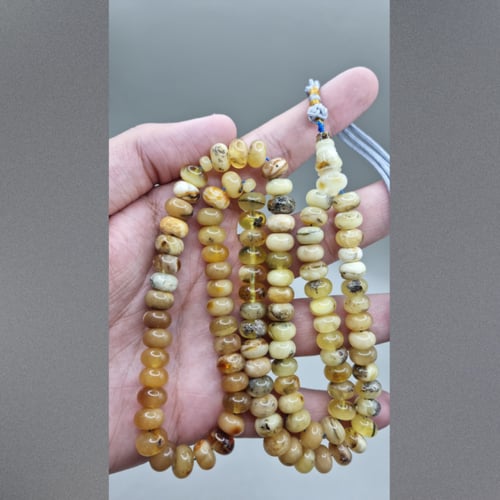 سبحة كهرمان طبيعي