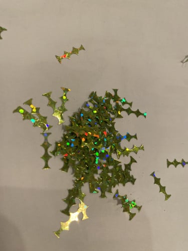 ترتر لون زيتي عاكس ومتعدد الالوان هولوقرافيك