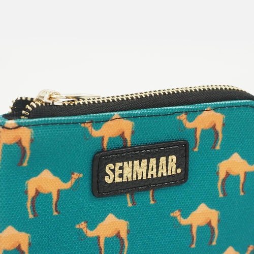 محفظة صغيرة خضراء- نمط جمل