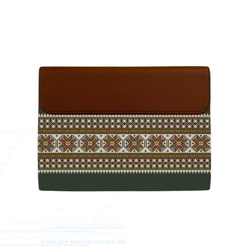 Laptop Sleeve - Sadu Pattern Green