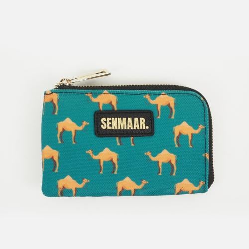 محفظة صغيرة خضراء- نمط جمل