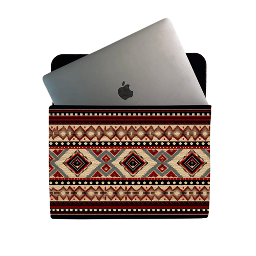 Laptop Sleeve - Sadu Pattern Black