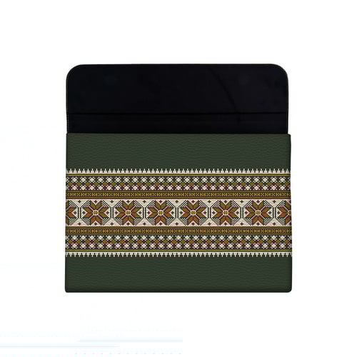 Laptop Sleeve - Sadu Pattern Green