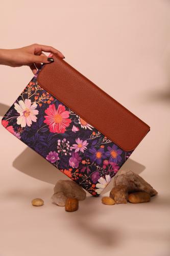 Laptop Sleeve - Purple Flowers