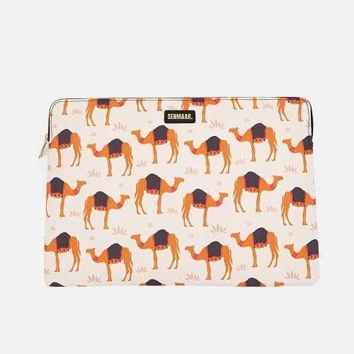 حقيبة لابتوب أبيض -نمط جمل