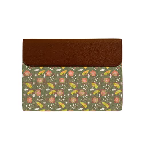 Laptop Sleeve - Green flowers