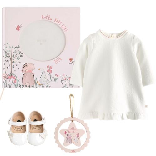 فستان تيد بيكر الابيض كم طويل