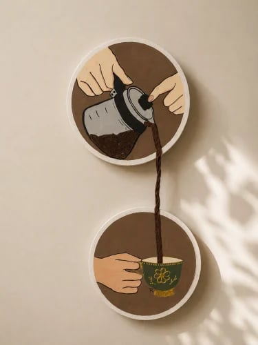 لوحة "لحظة قهوة"