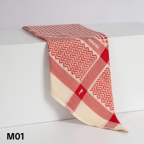 شماغ بريمافيرا كلاسيك أحمر عاجي – M01