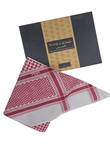 شماغ بروجيه رجالي احمر زئبقي 2