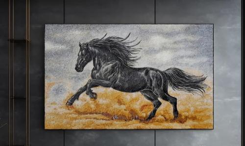 لوحة خيل على قماش كانفاس