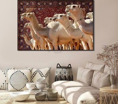 لوحة ابل بطابع رسمي على قماش كانفاس