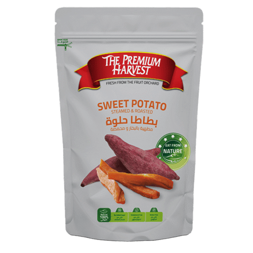 بطاطا حلوة مطهية بالبخار ومحمصة