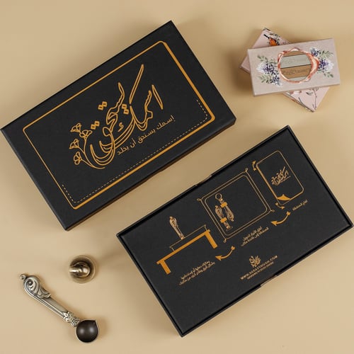 ختم شمعي ملكي بمحفظة جلدية ( لون زيتي )