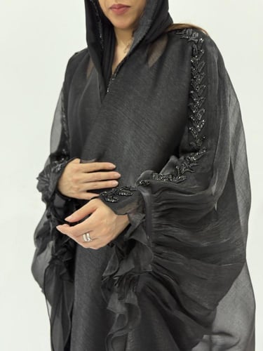 عباية من قماش الأورجنزا - KR-1001