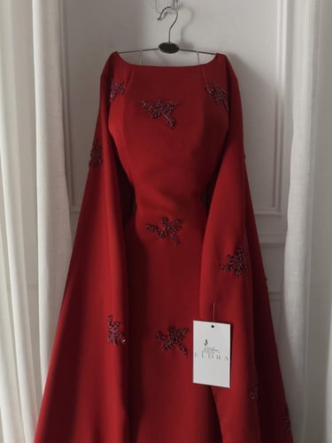 جلابيه ساتره لون احمر راقي