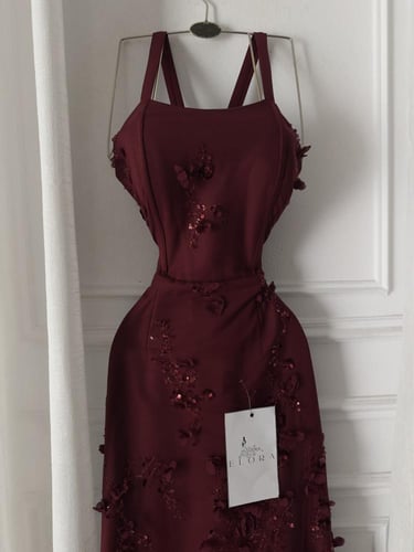 فستان عودي سهره راقي معا شال