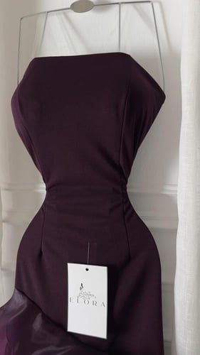 فستان موف مورد معا اكمام