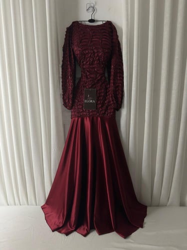 فستان عودي ساتر راقي