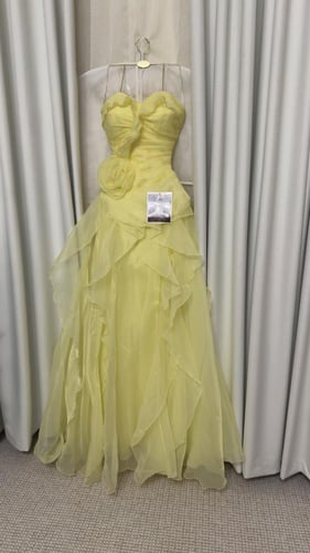 فستان ليموني ورده