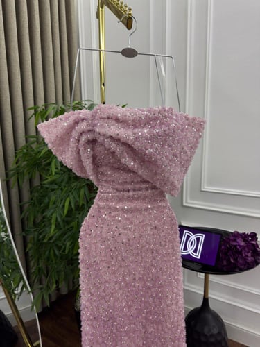 فستان زهري تل مورد