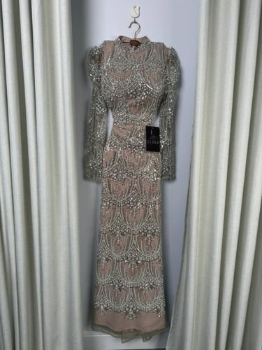 فستان سهره ساتر تطريز يدوي