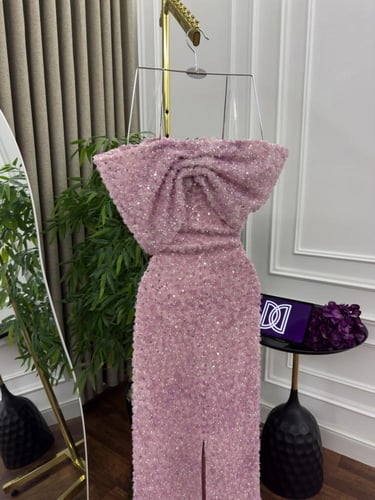 فستان زهري تل مورد