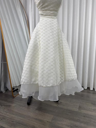 فستان ميد ابيض معا جازار راقي