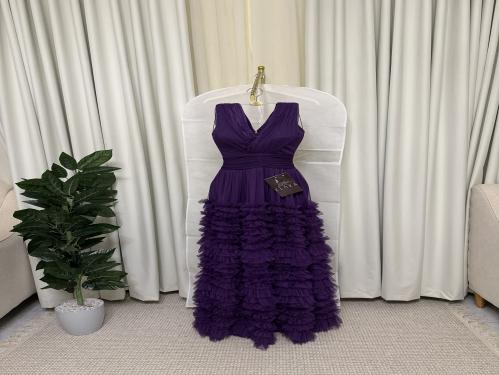 فستان تل بنفسجي